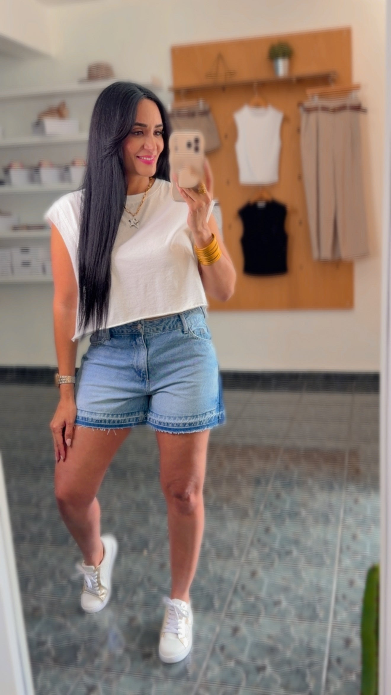White Boxy Sleeveless Cropped Top