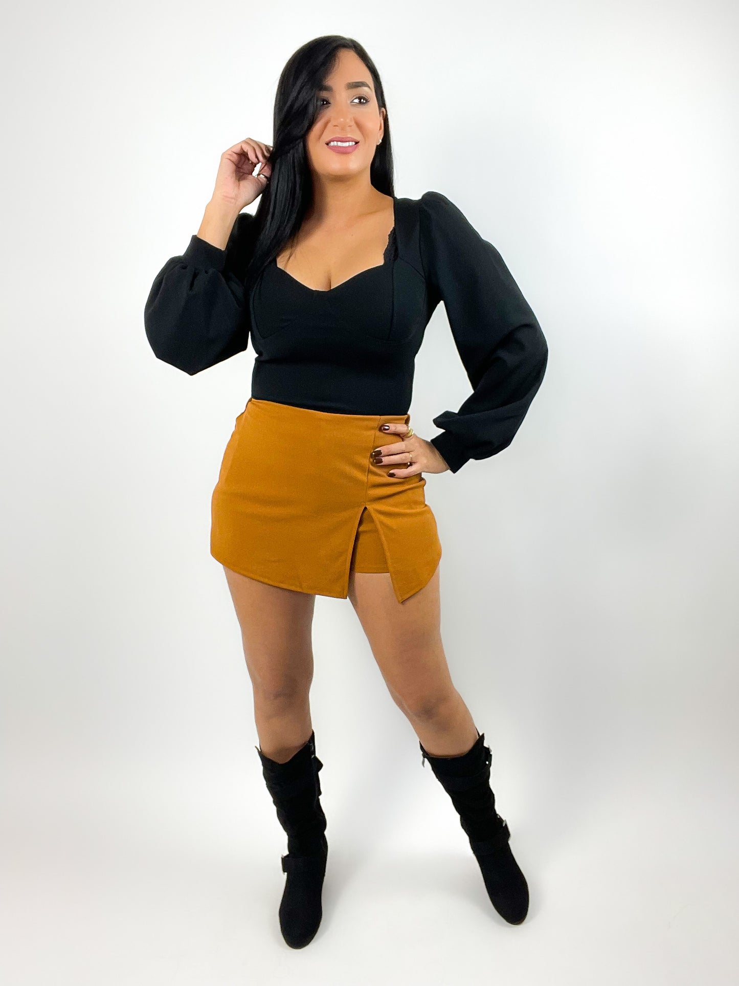 Black Princess Sleeve Blouse