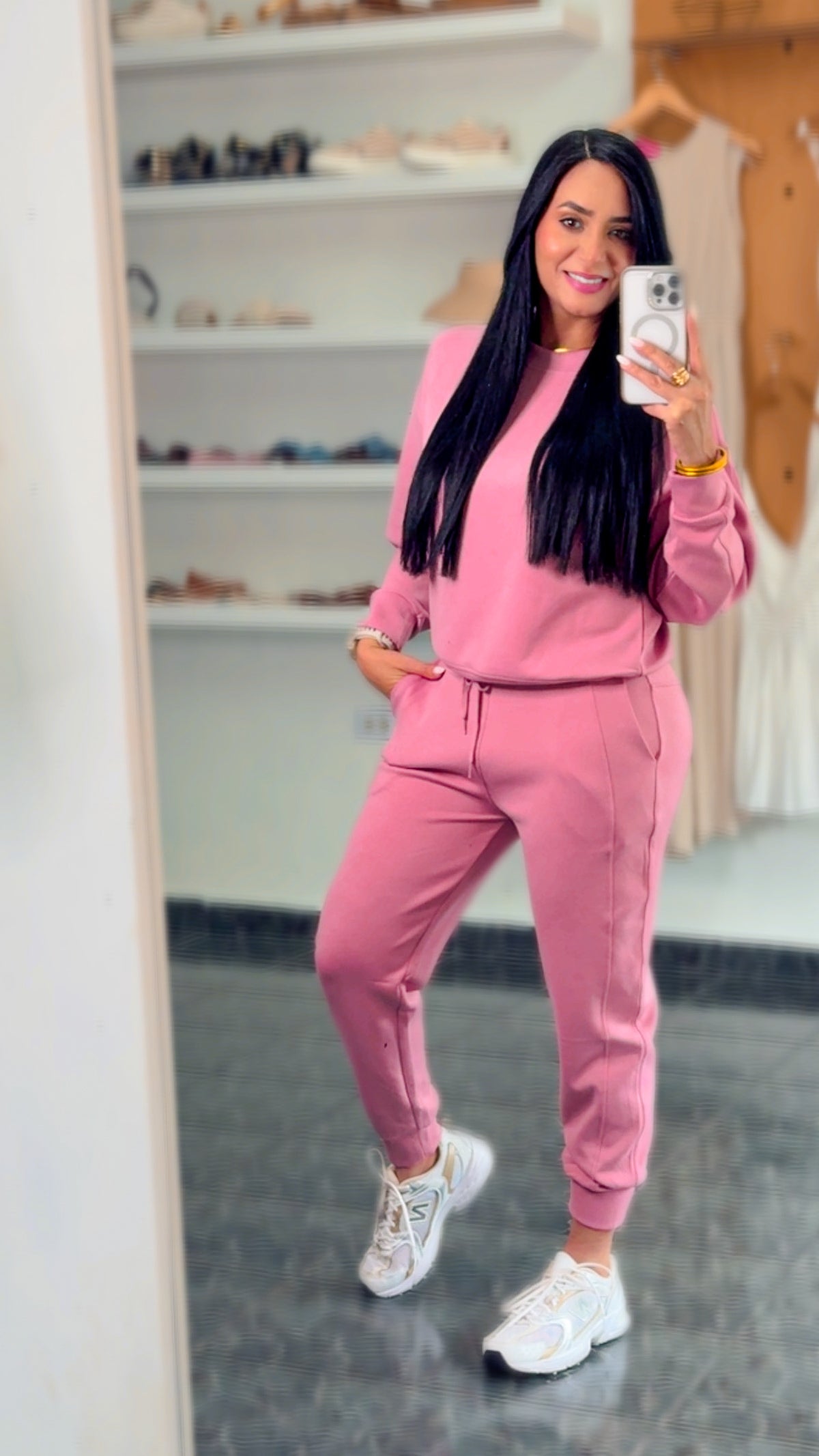Light Rose Pullover Jogger Set