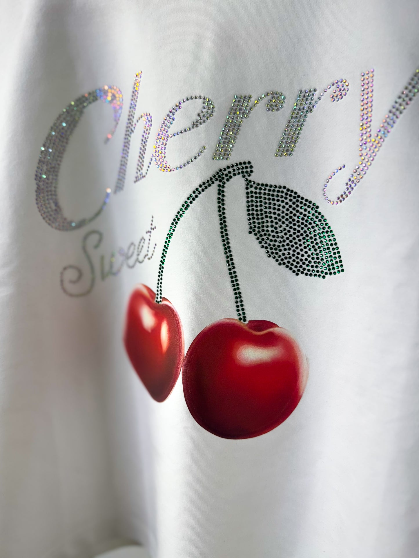 White Cherry Sweet Crop Tee