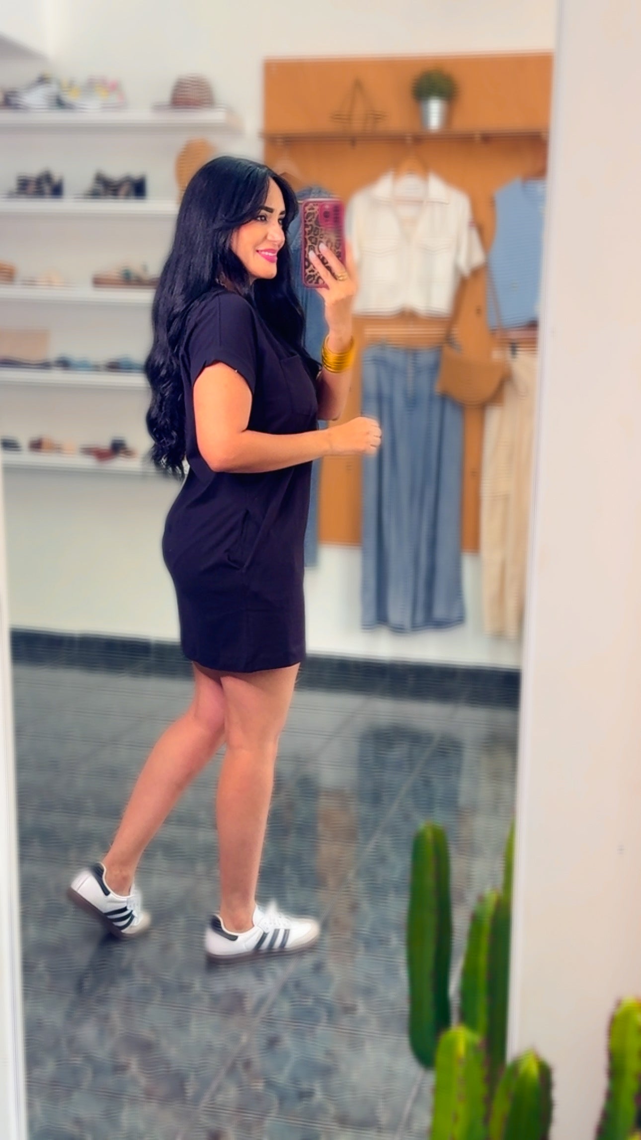 Black Tshirt Pocket Dress