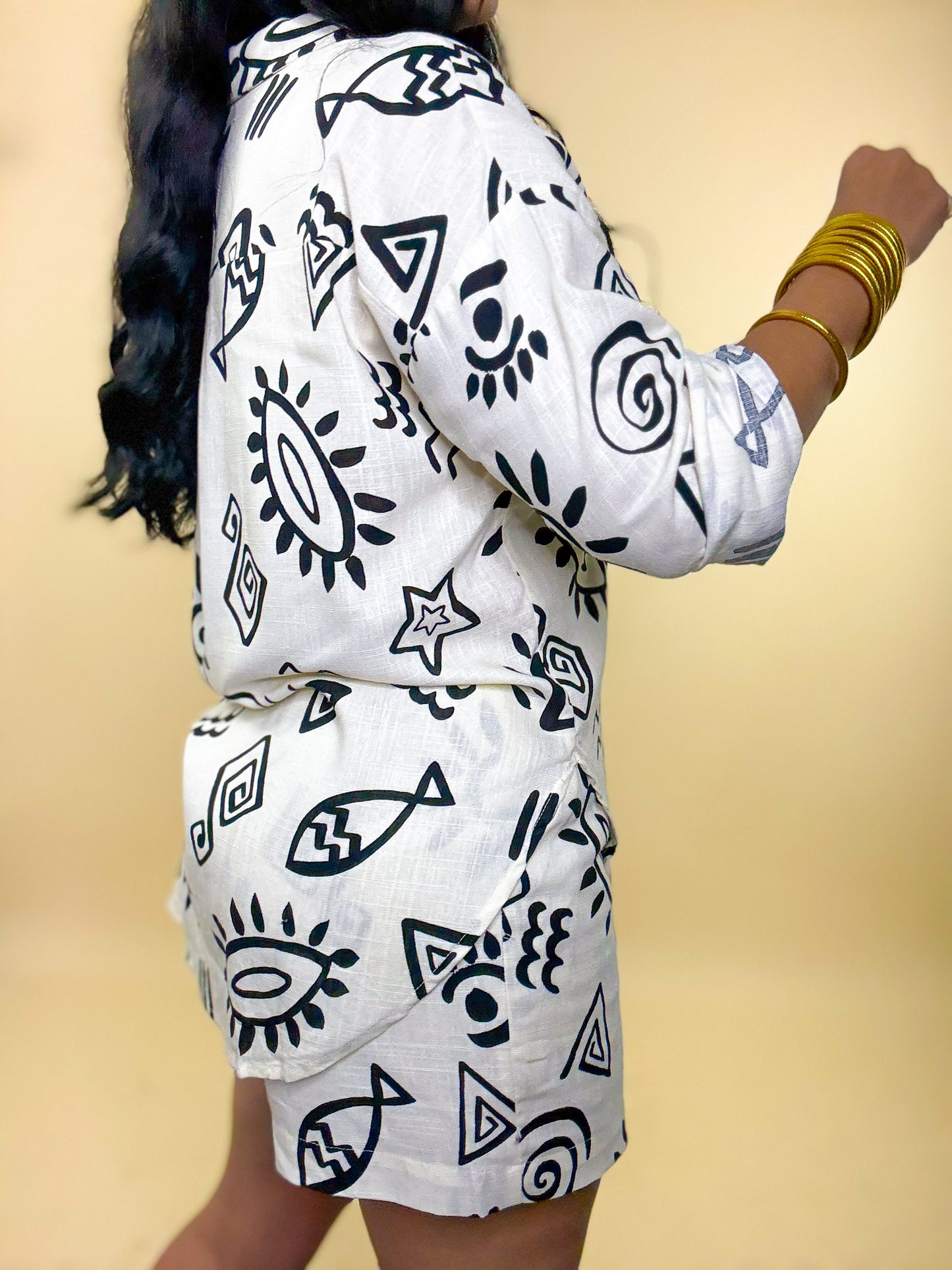 Black Bali Linen Set