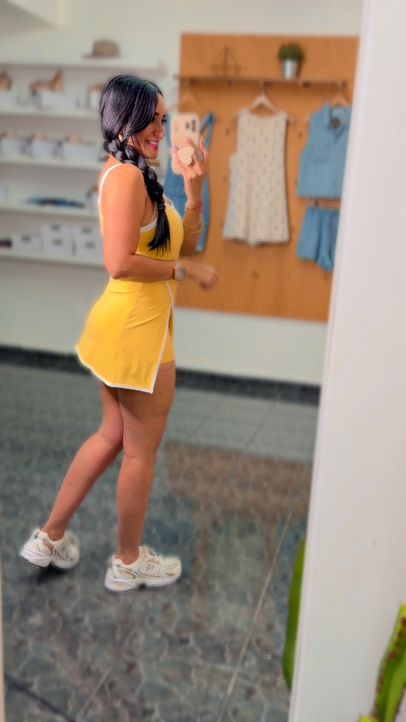 Yellow Active Spandex Romper
