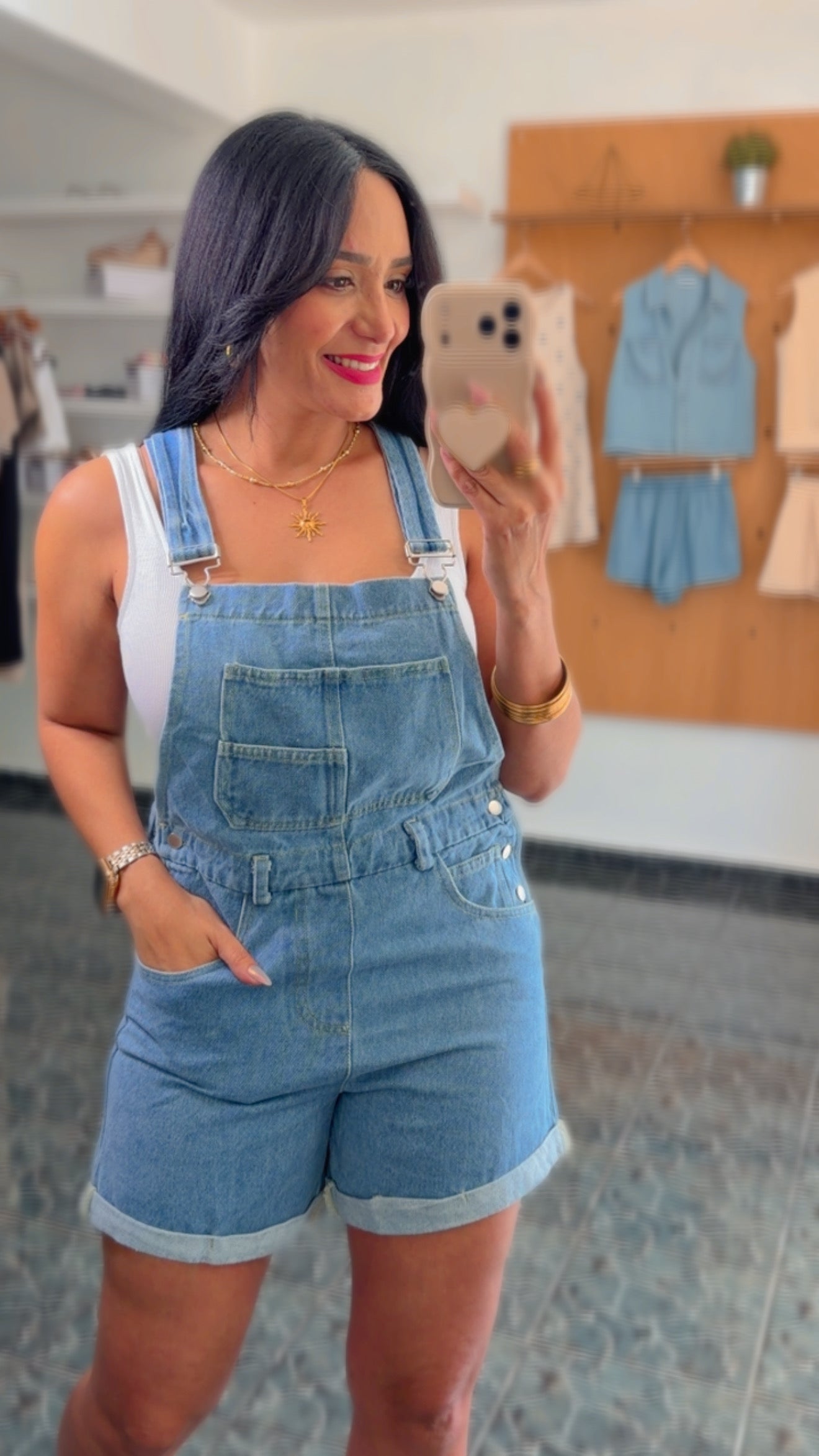 Denim Romper