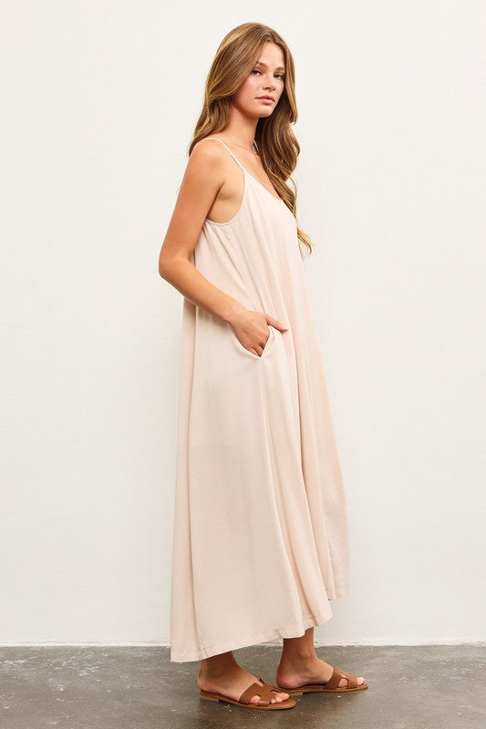 Natural Flowy Cami Dress