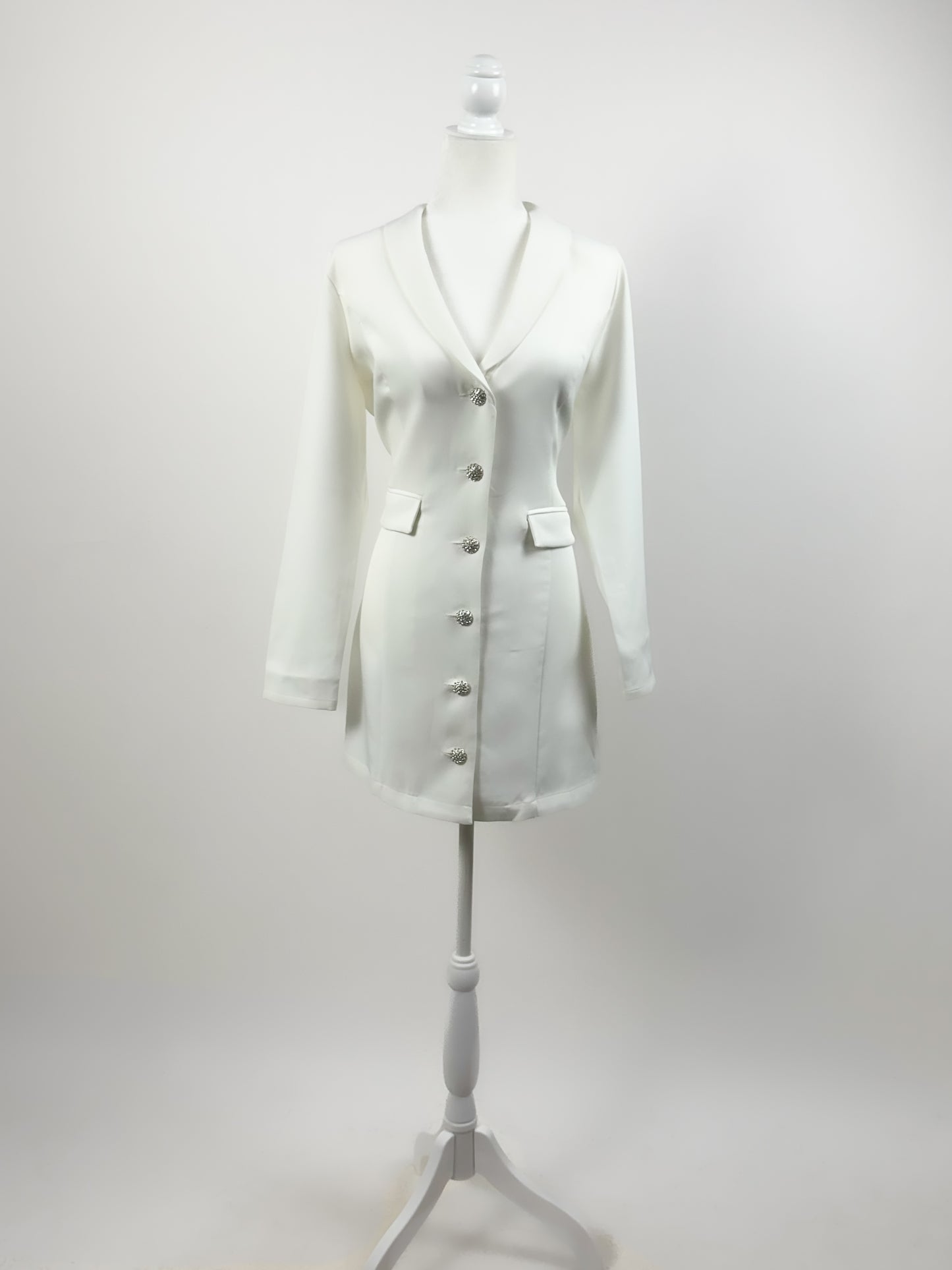 Blazer Rhinestone Buttons Dress