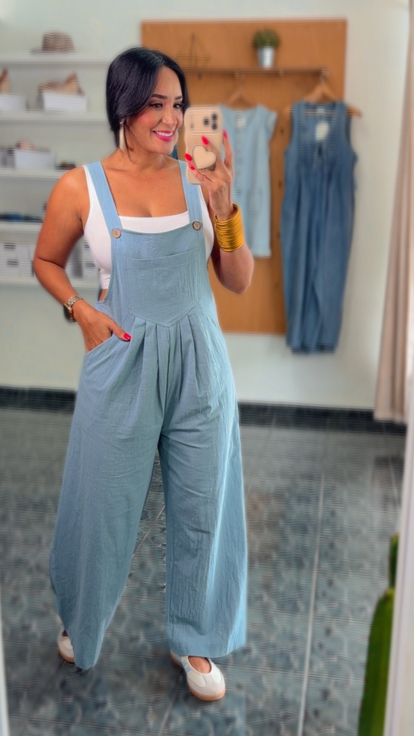 Light Blue Cotton Overall