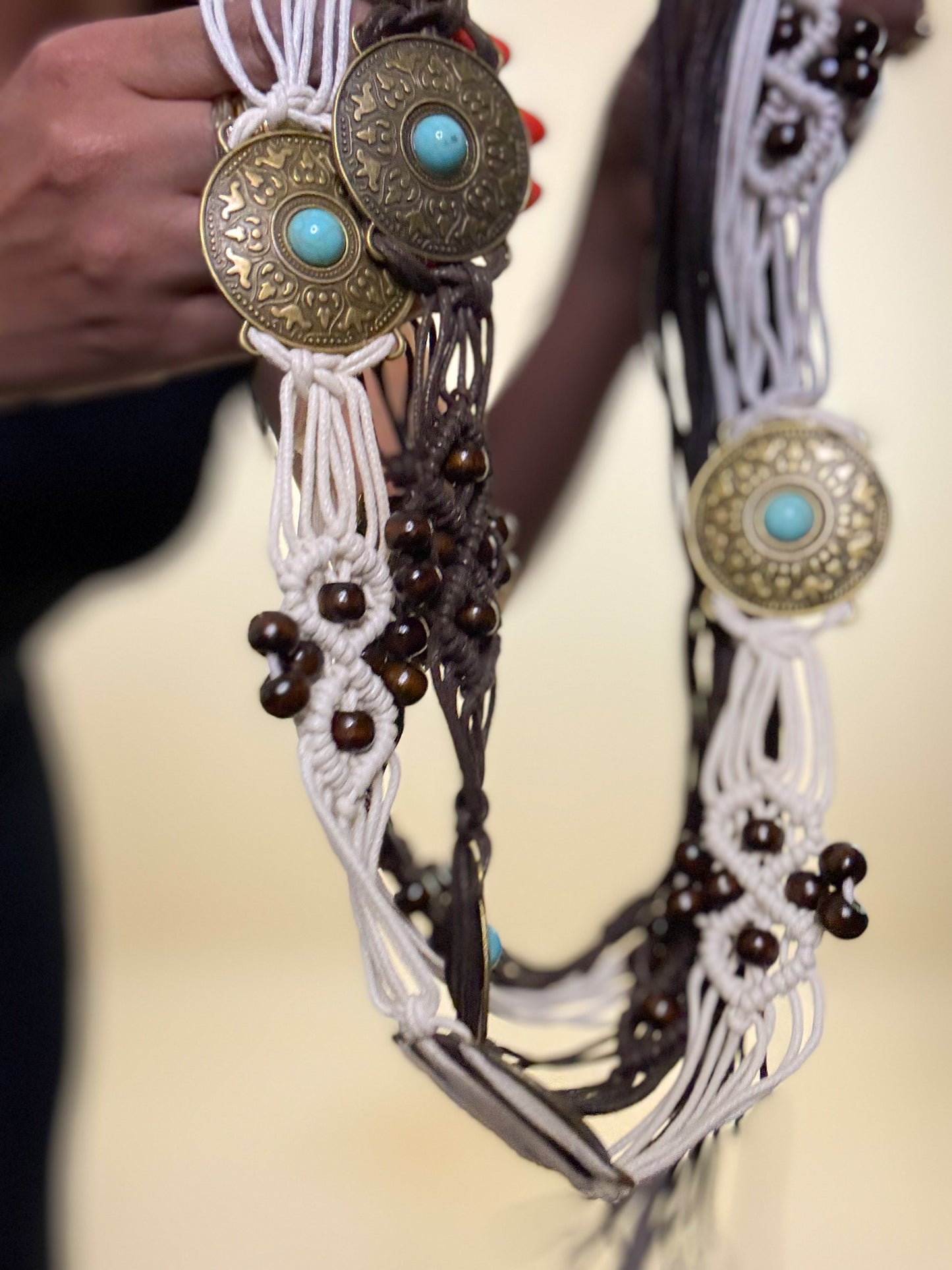 Macrame Medallion Accent Belt