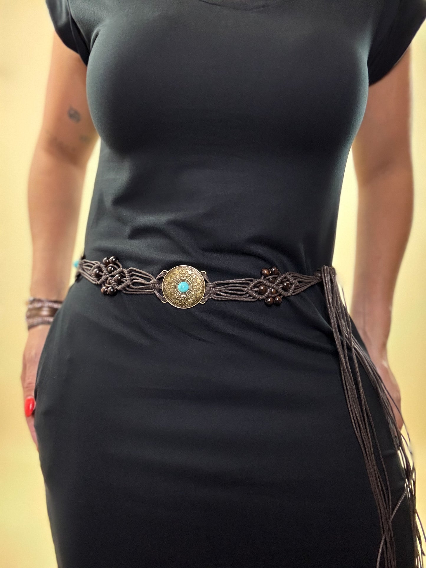 Macrame Medallion Accent Belt