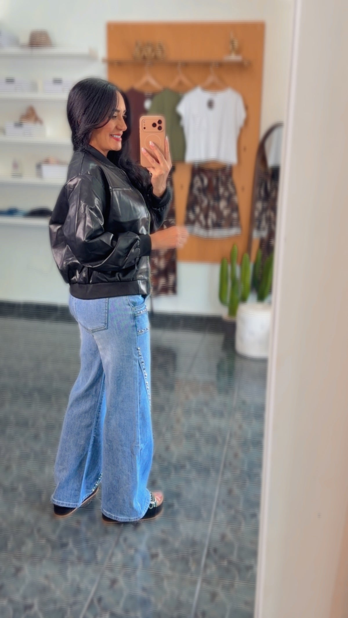 Black Onesize Leather Jacket