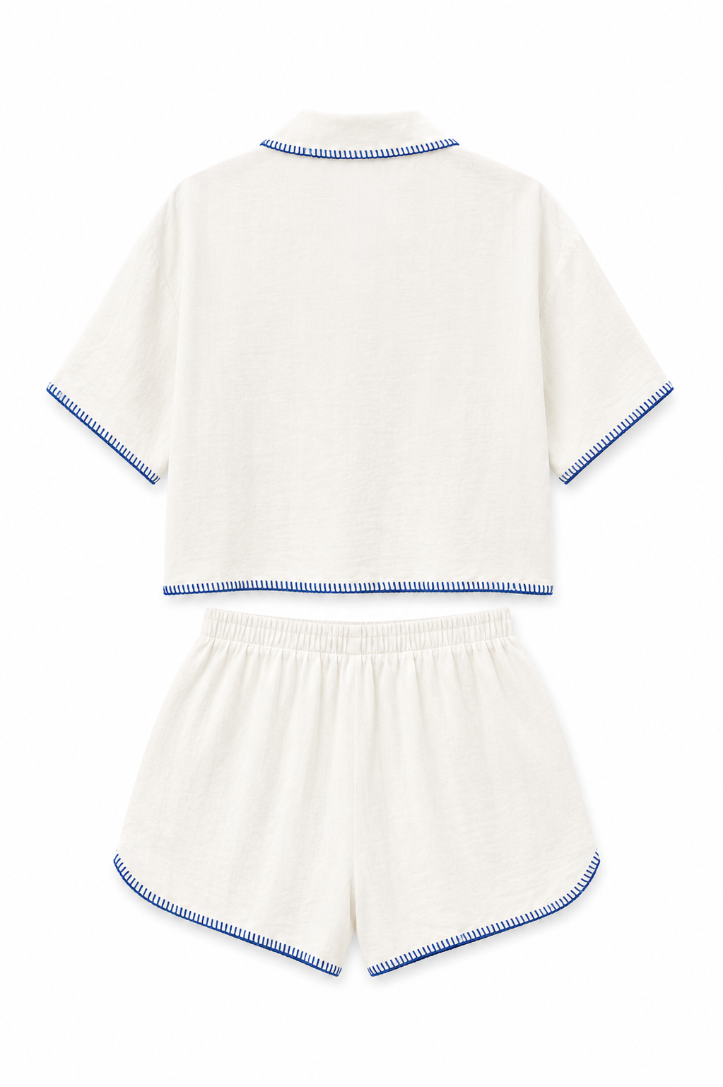 Cream Embroidery Sea Set