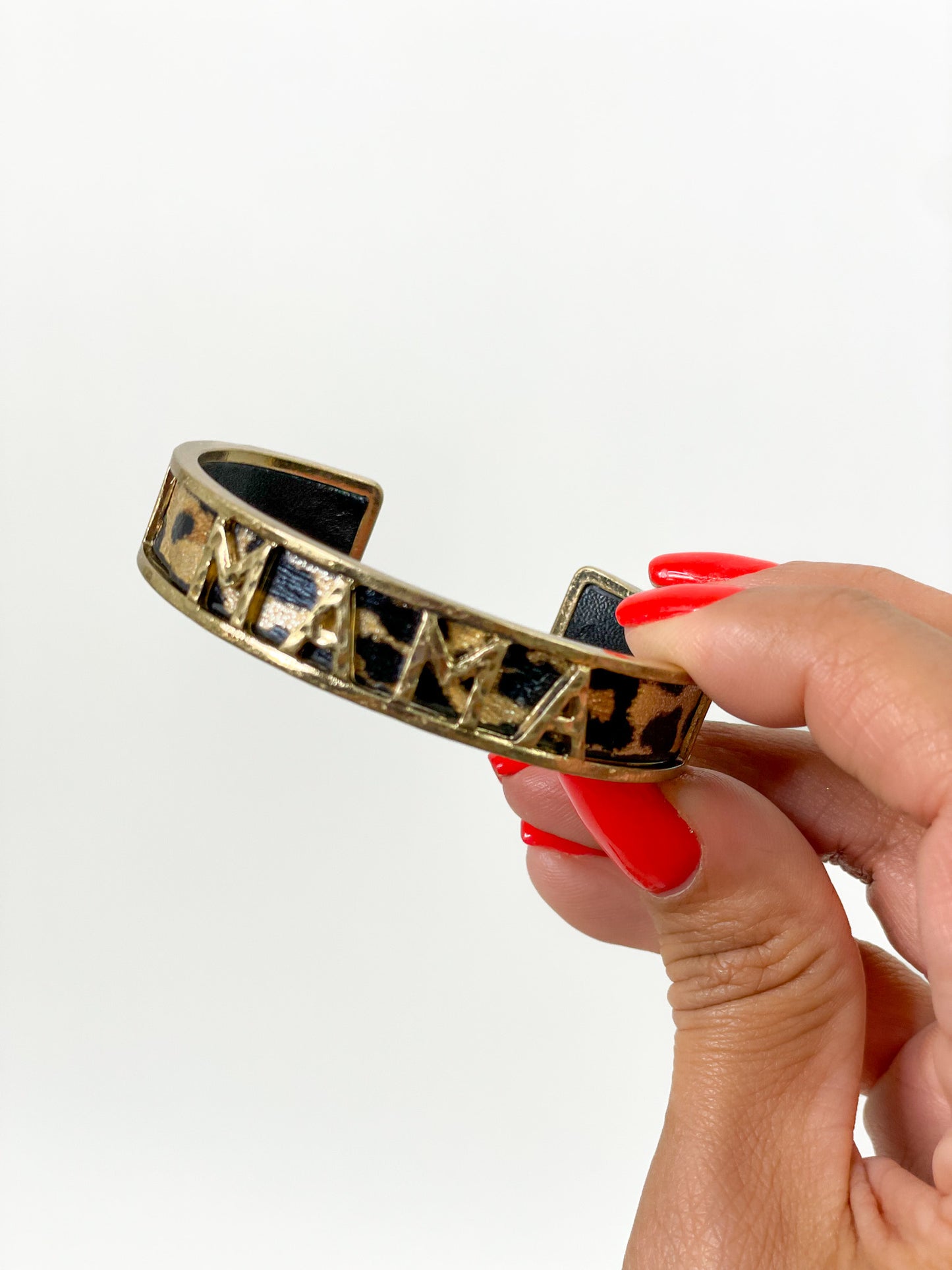 Mama Leather Cuff Bracelet