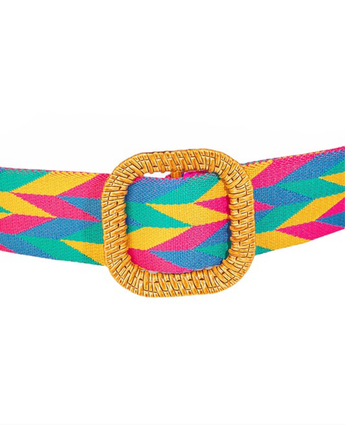 Colored Chevron Pattern Belt