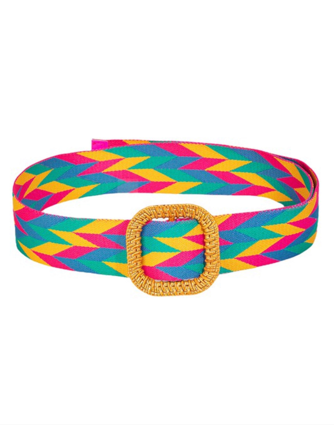 Colored Chevron Pattern Belt