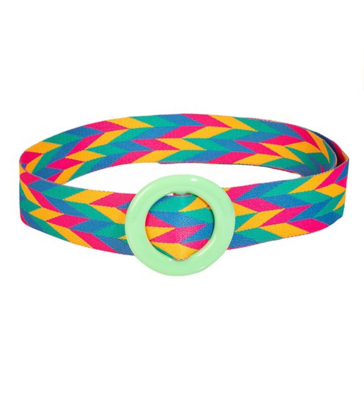 Green Circle Buckle Belt