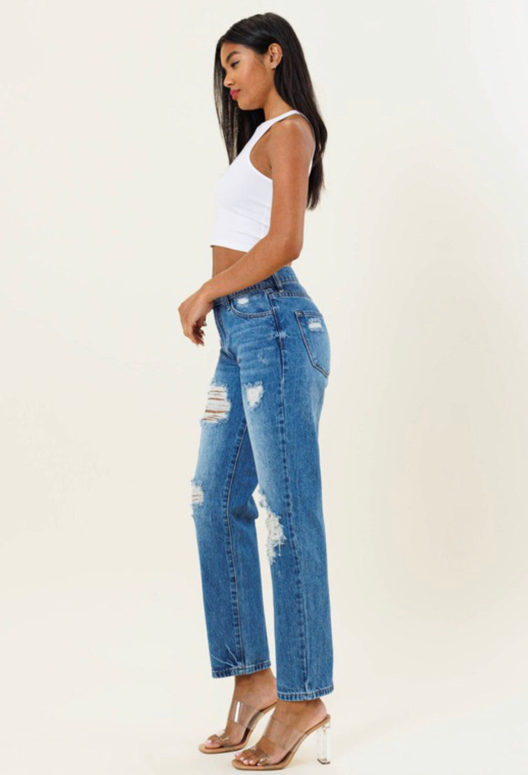 Vibrant Highway Cropped Straight Leg