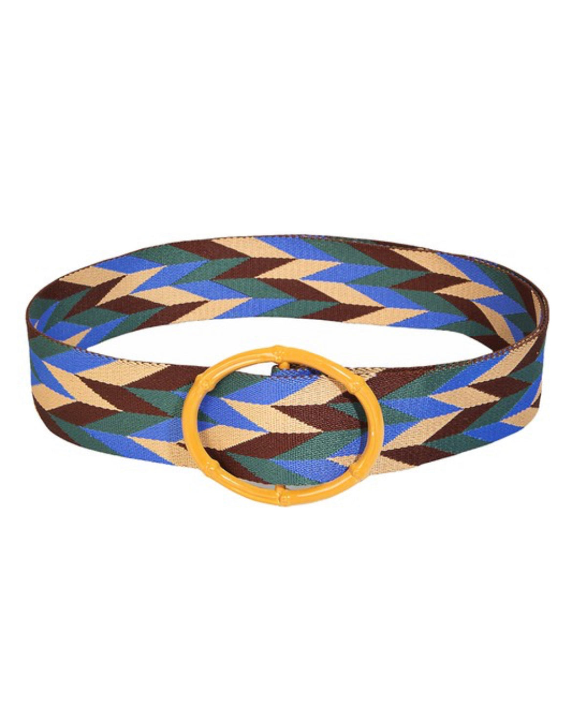 Blue Chevron Pattern Belt