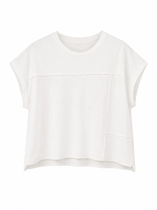White Mineral Washed Sleeveless Knit Top