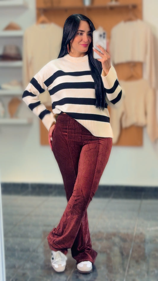 Brown Velvet Palazzo