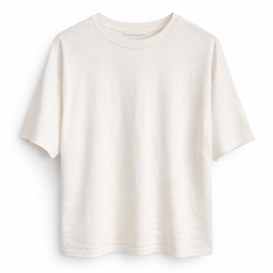 Off White Oversized Mineral Wash T-Shirt