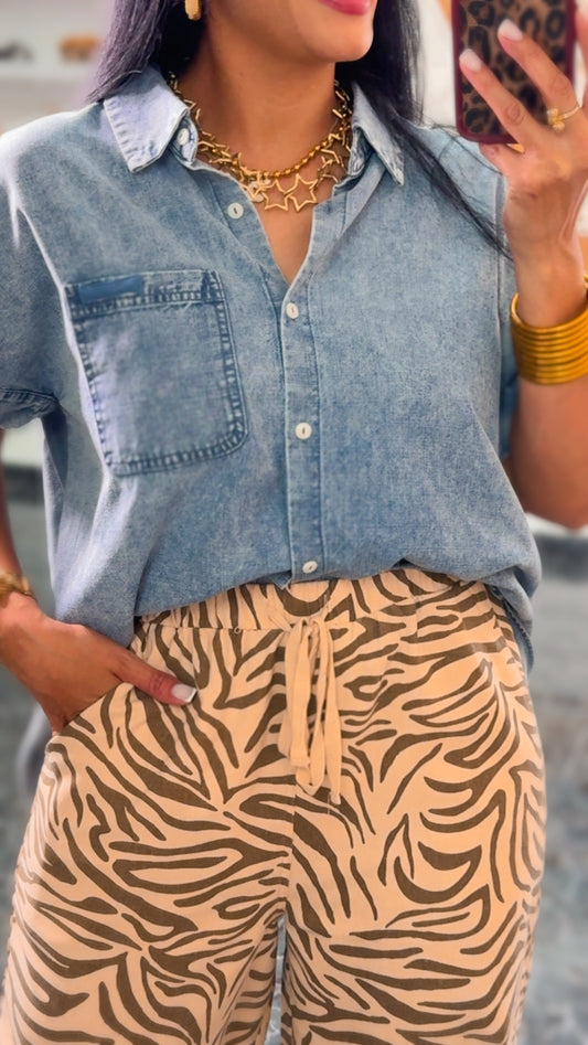 Medium Denim Oversized Shirt