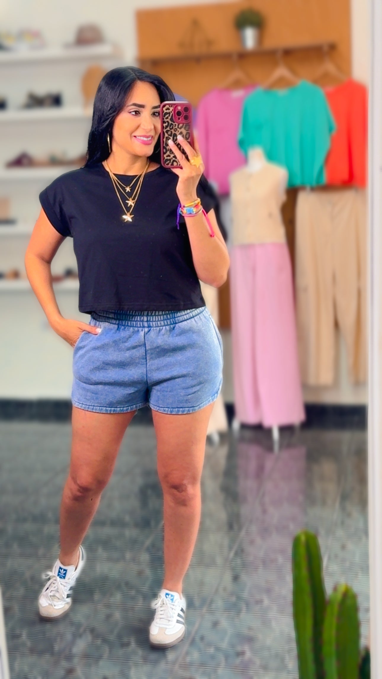 Dusty Blue Shorts Sweatpants