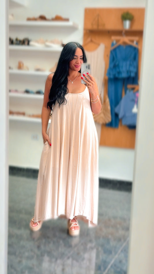 Natural Flowy Cami Dress