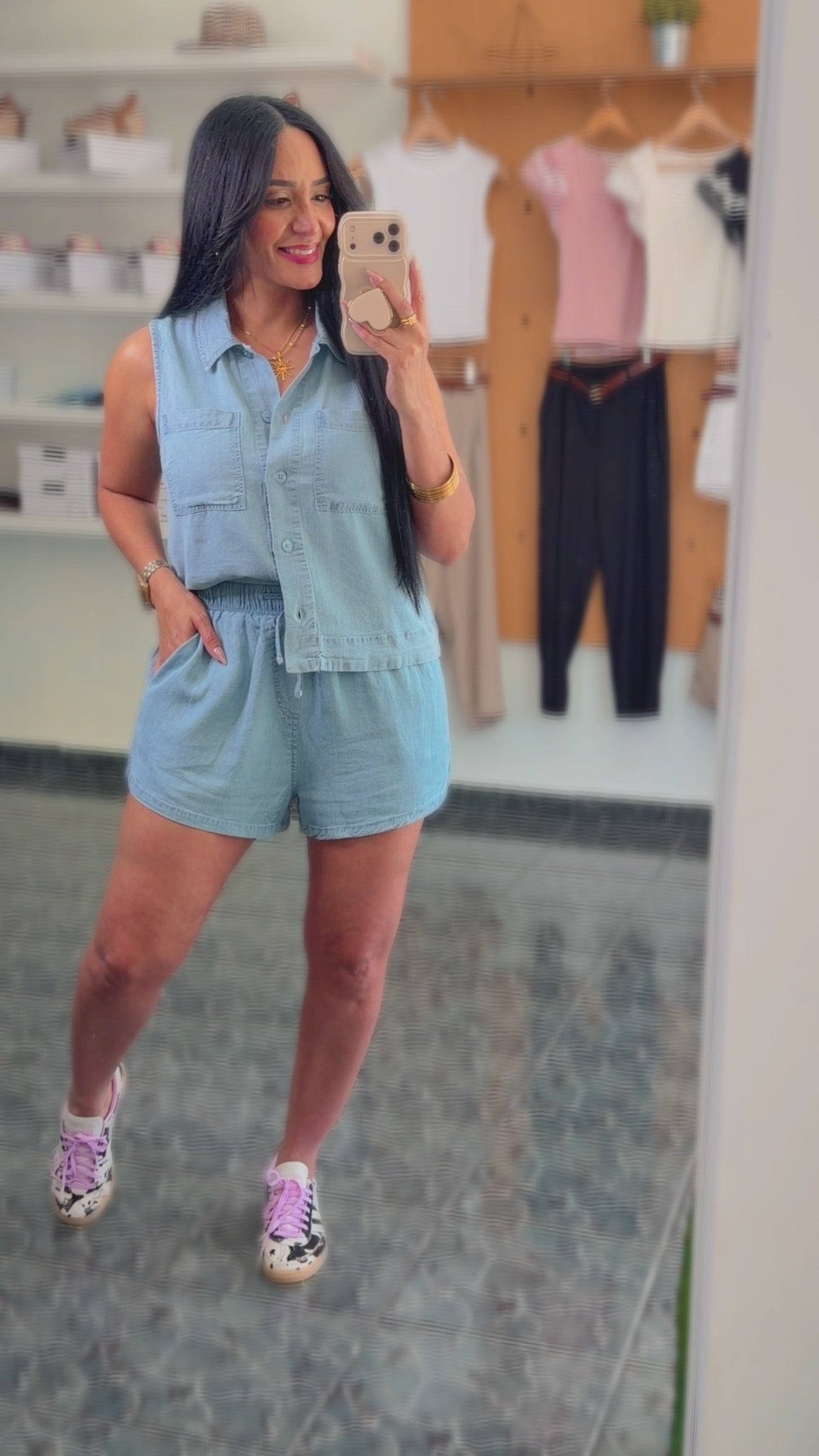 Chambray Denim Set
