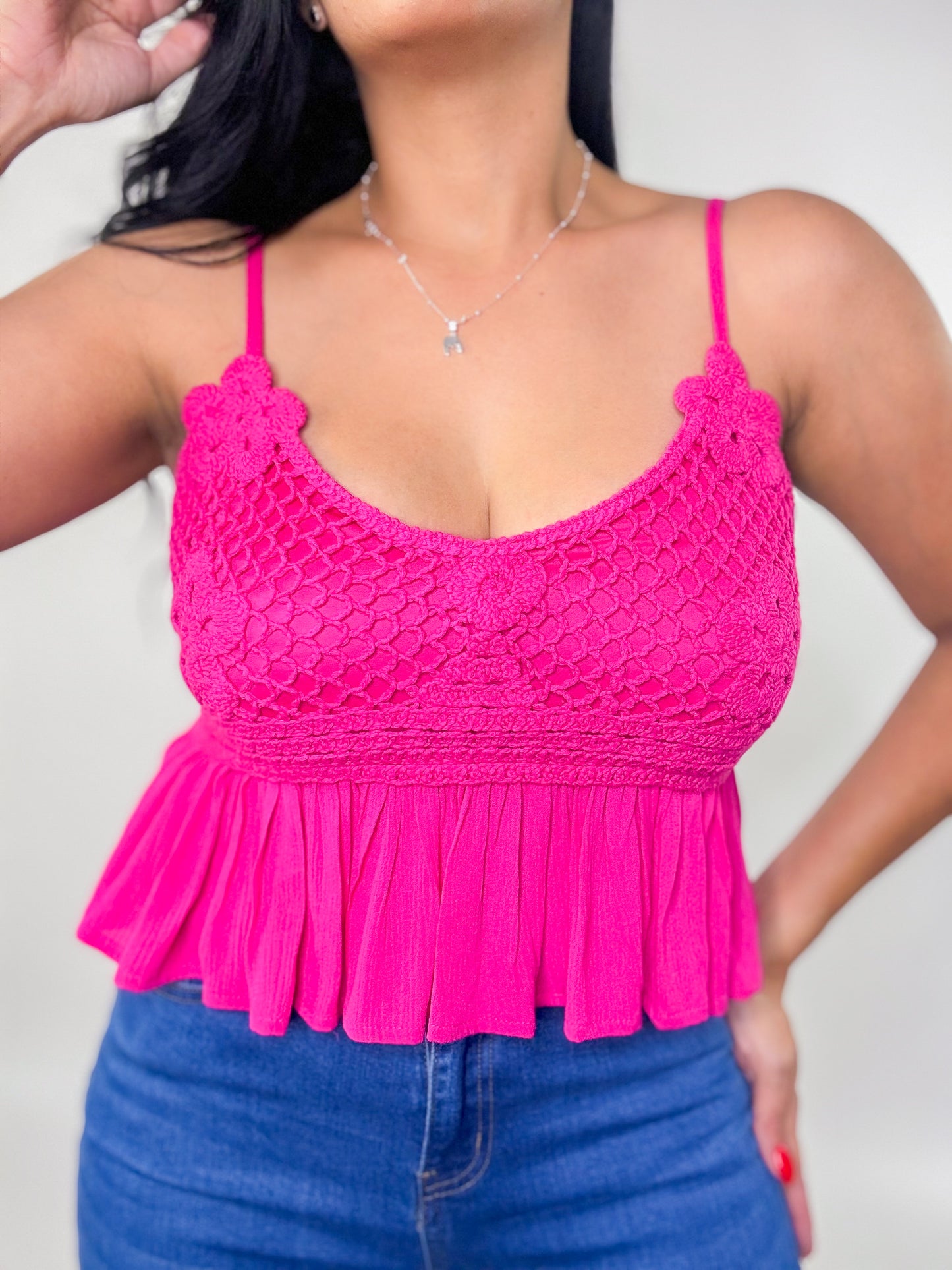 Fuchsia Rayon Top