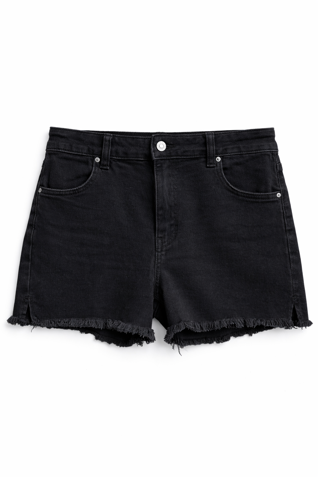 Black Spandex Denim Shorts