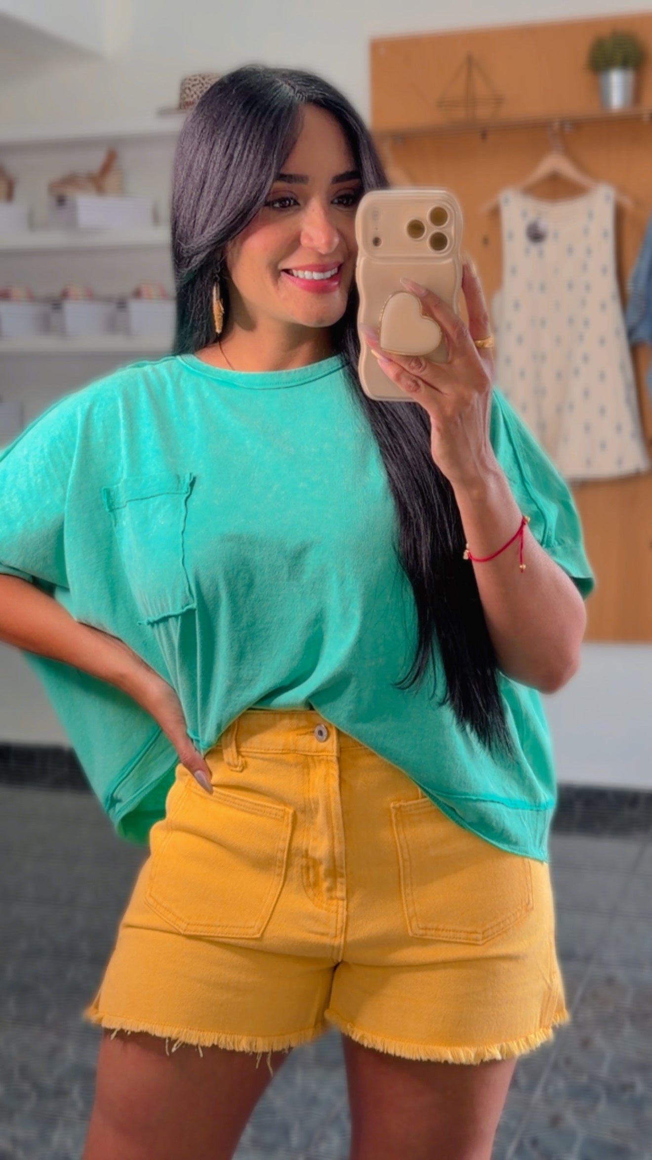 Seafoam Oversized Crop Comfy Knit Top
