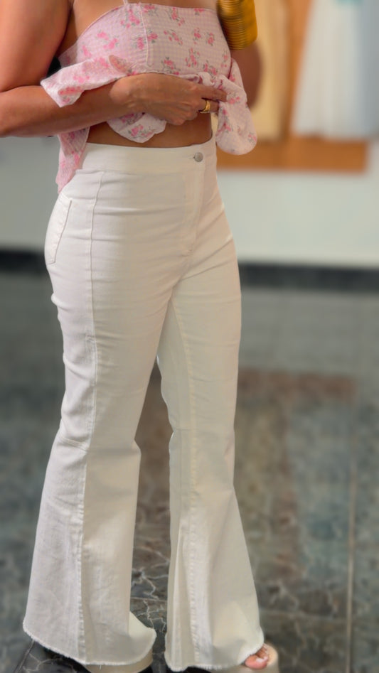 White High Waist Denim