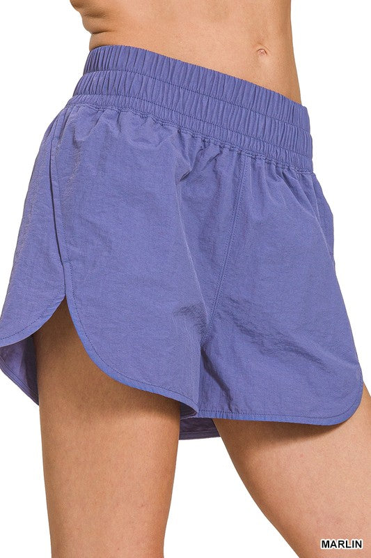 Violet Windbreaker Running Shorts