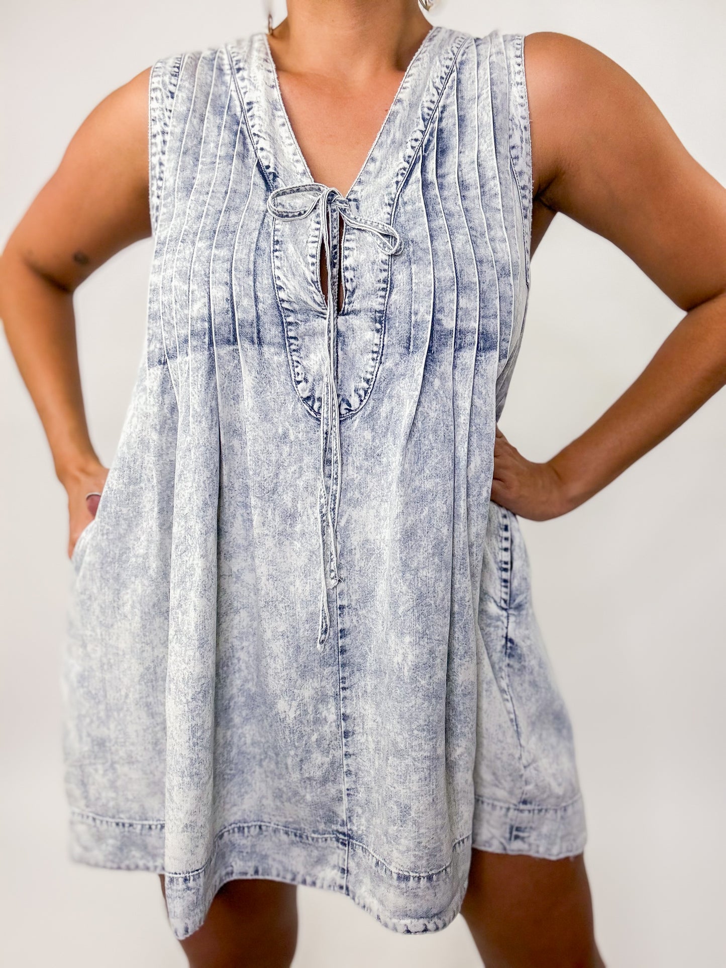 Liah Washed Denim Dress