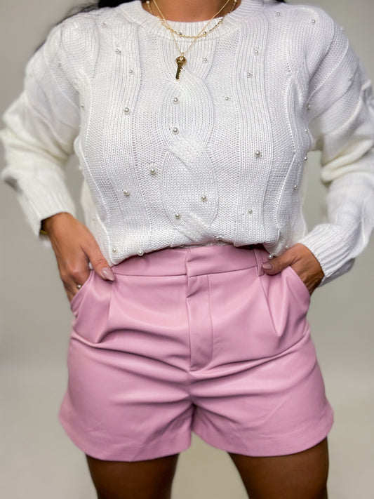 Pink High Waisted Short