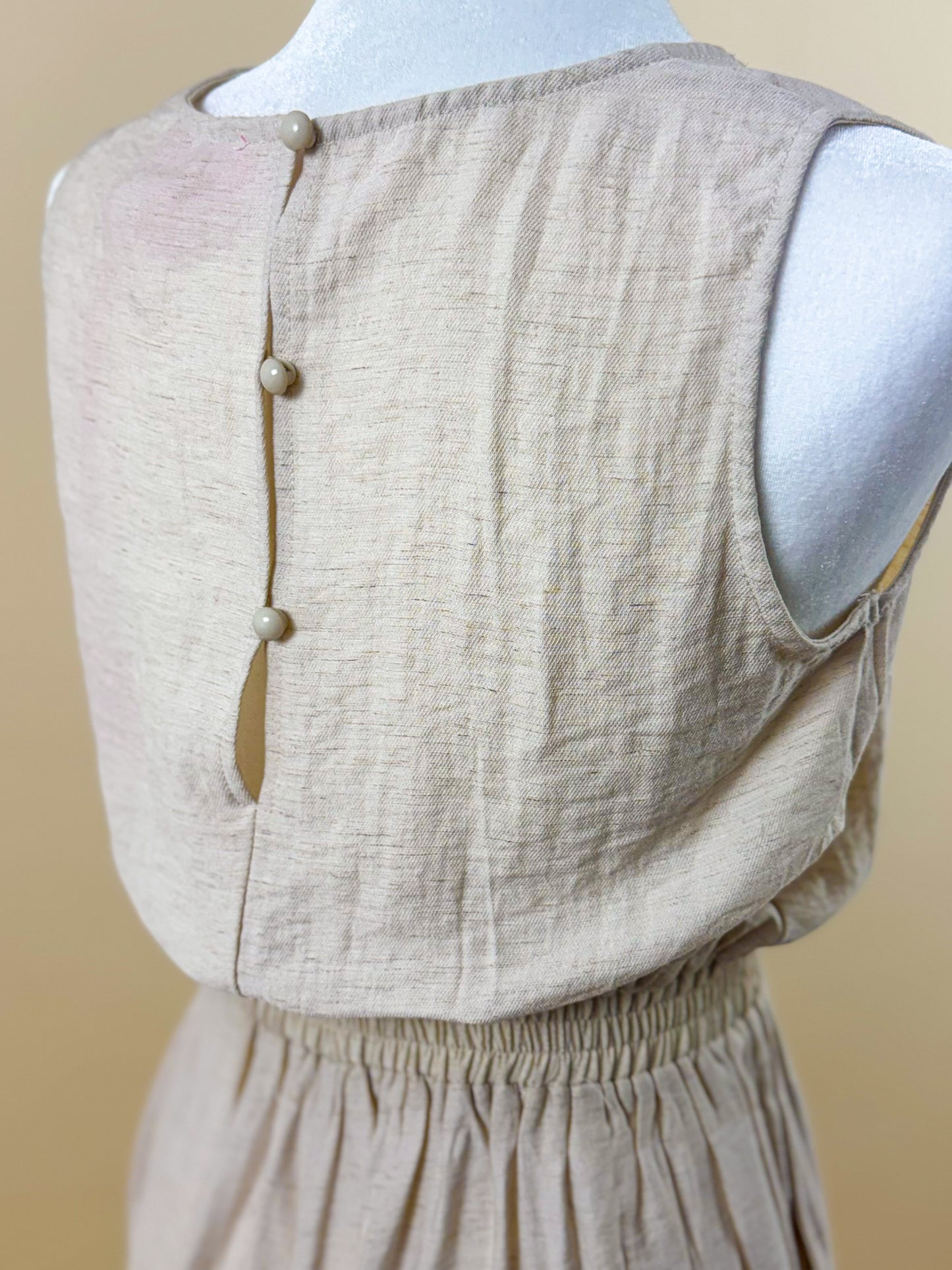 Oatmeal Linen Jumpsuit