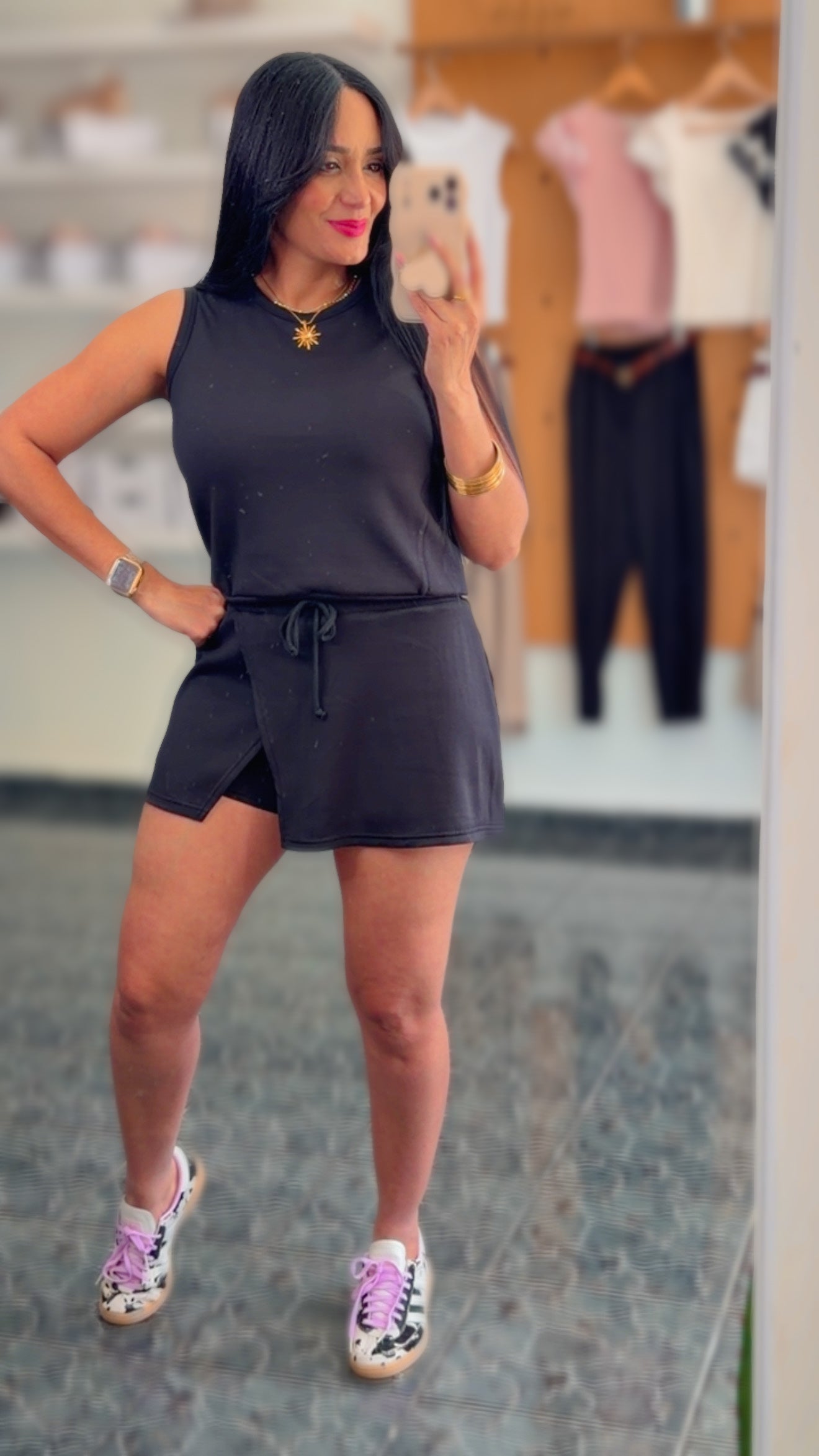 Black Comfy Skort Set