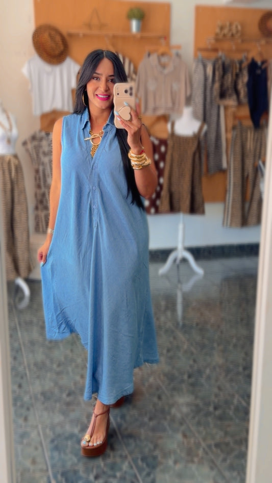 Italy Tencel Maxi Dress