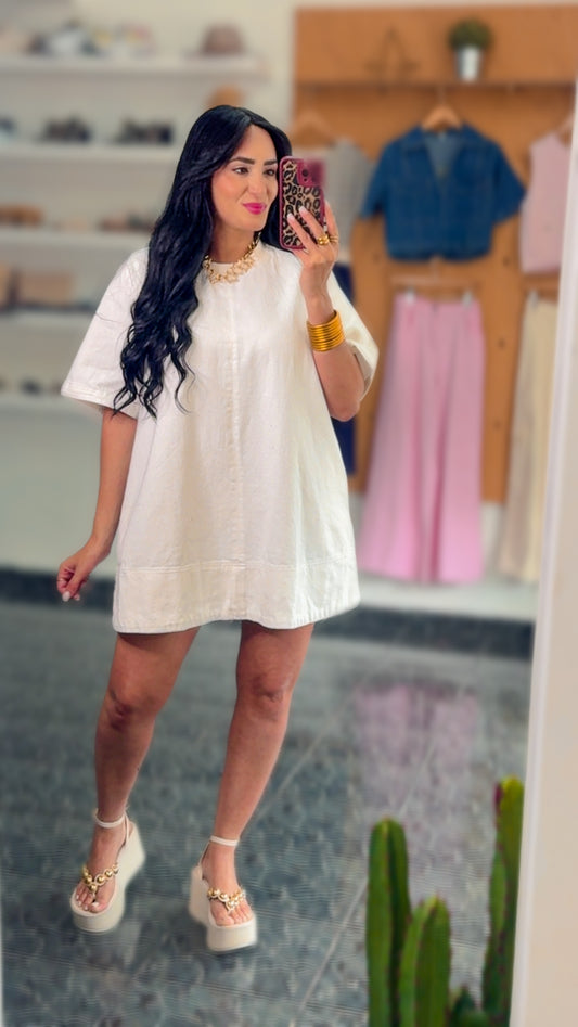 Preorden White Denim Dress (llegando prox. Semana)