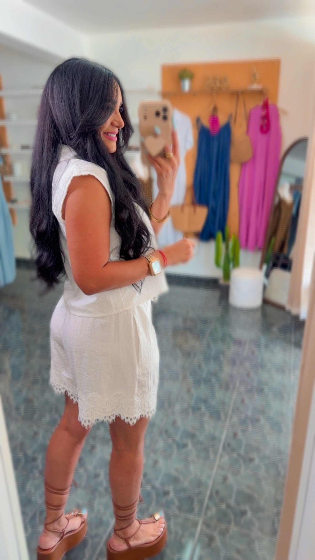 Italy White Viscose Set