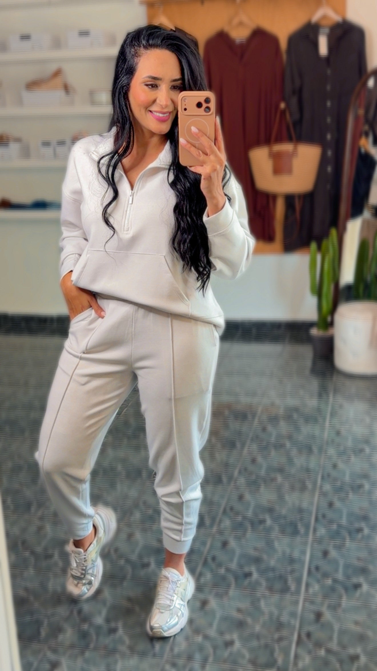Bone Scuba Half Zip Sweater/Jogger Set