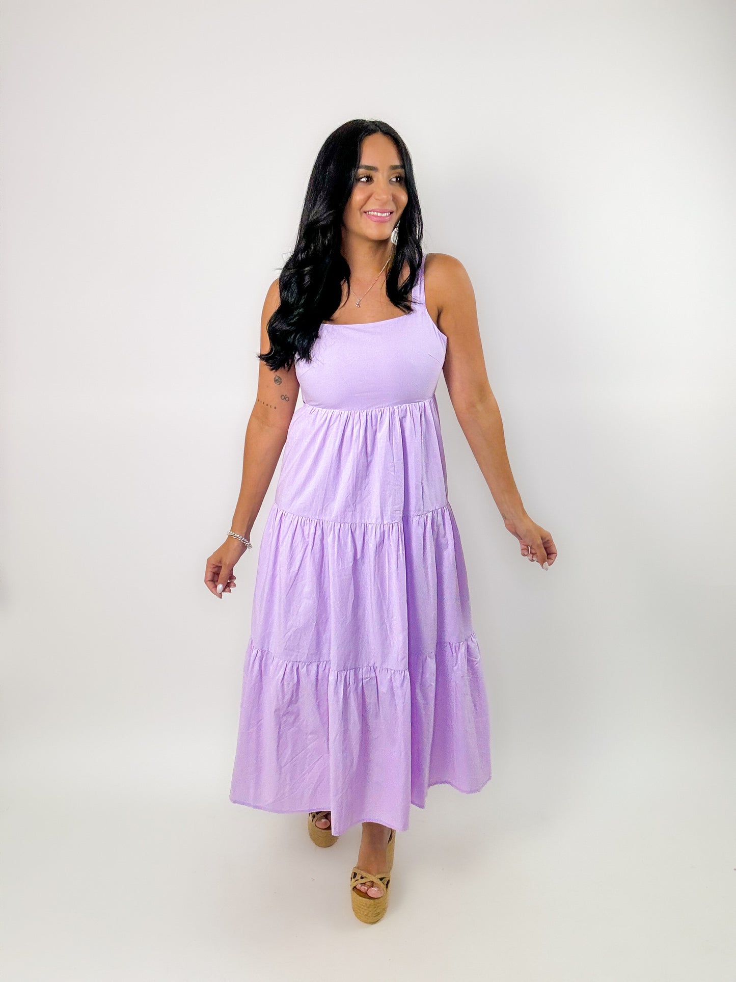 Lilac Midi Dress