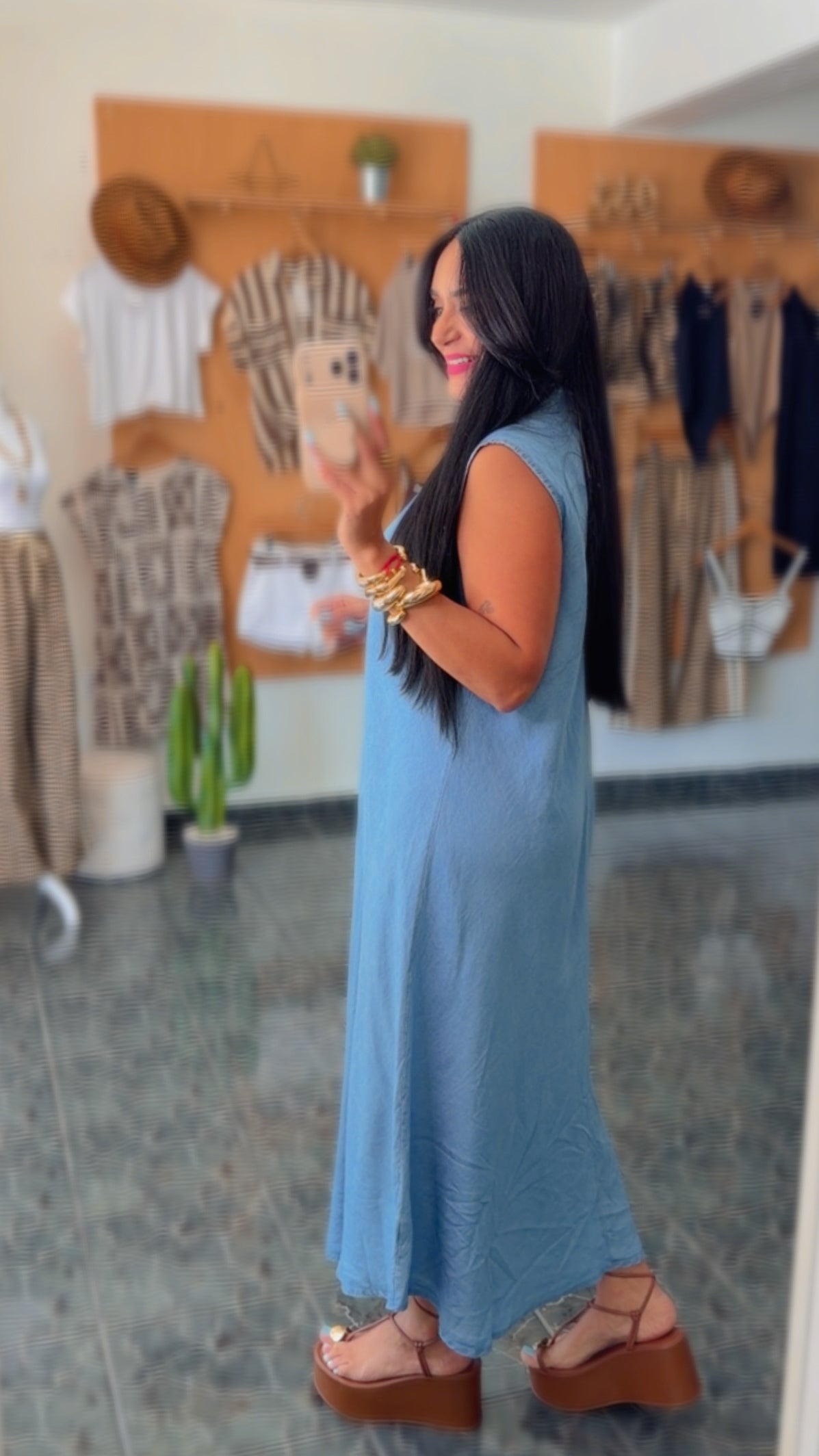 Italy Tencel Maxi Dress