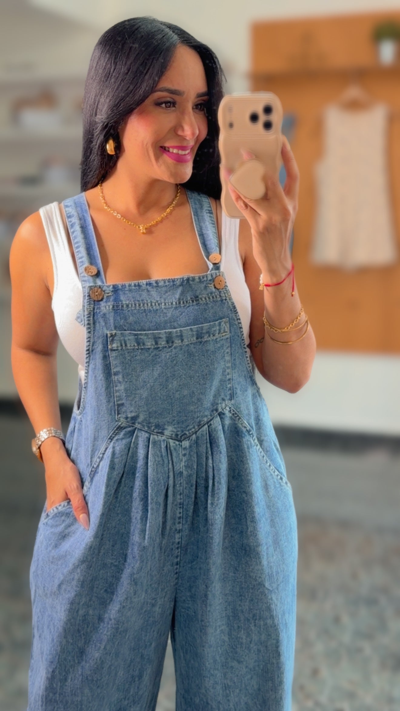 Denim Pocket Overall