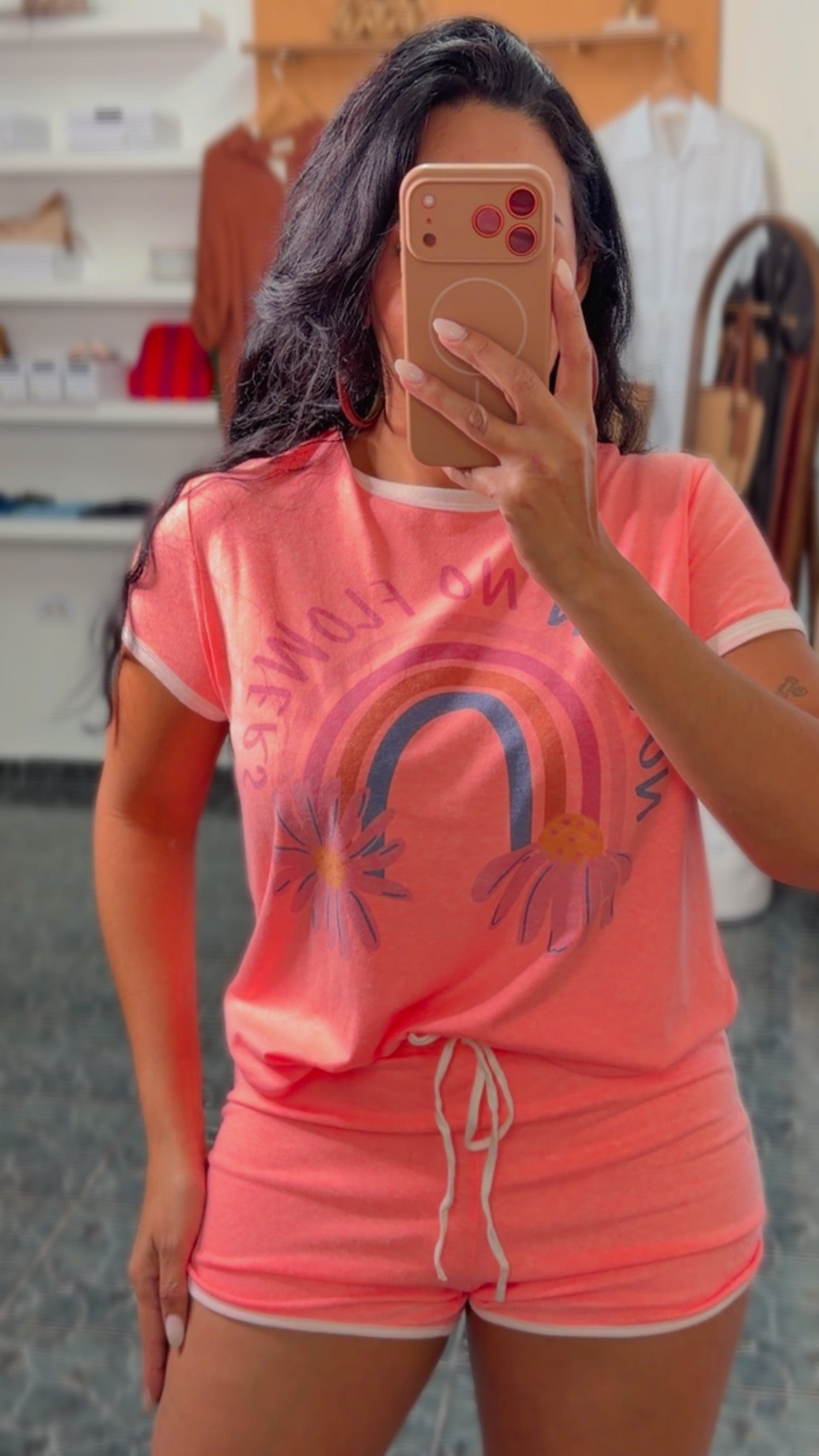 Neon Coral Pijama