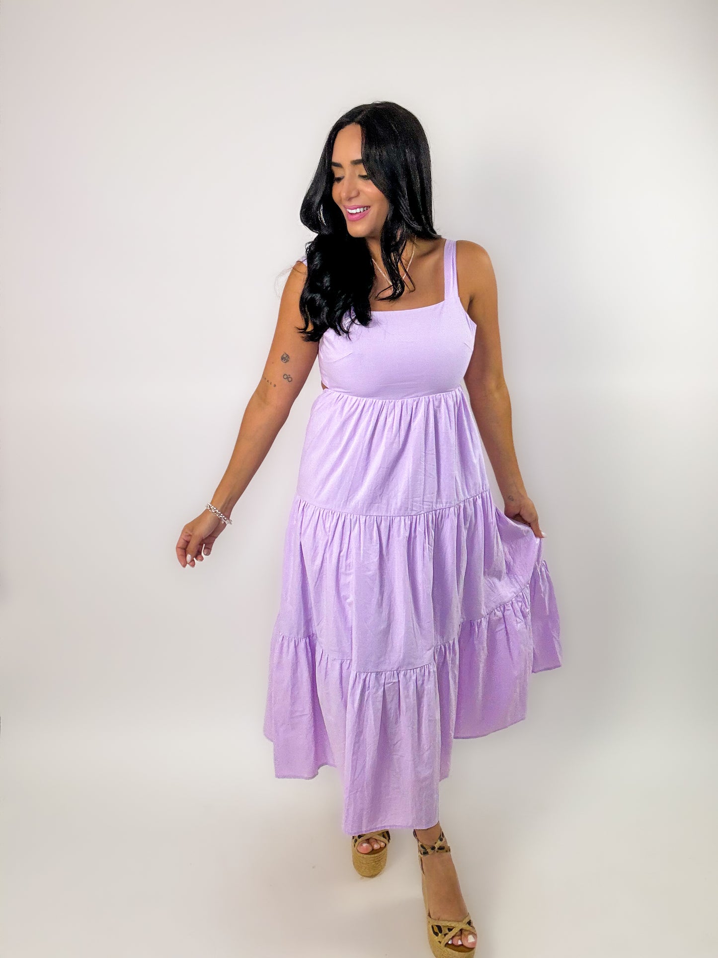 Lilac Midi Dress