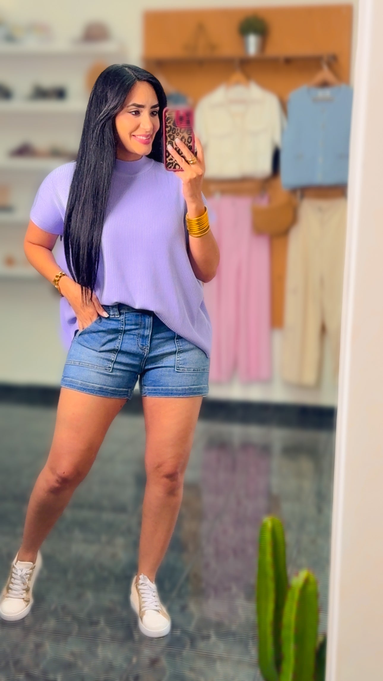 Viscose Mock Neck Sweater Top