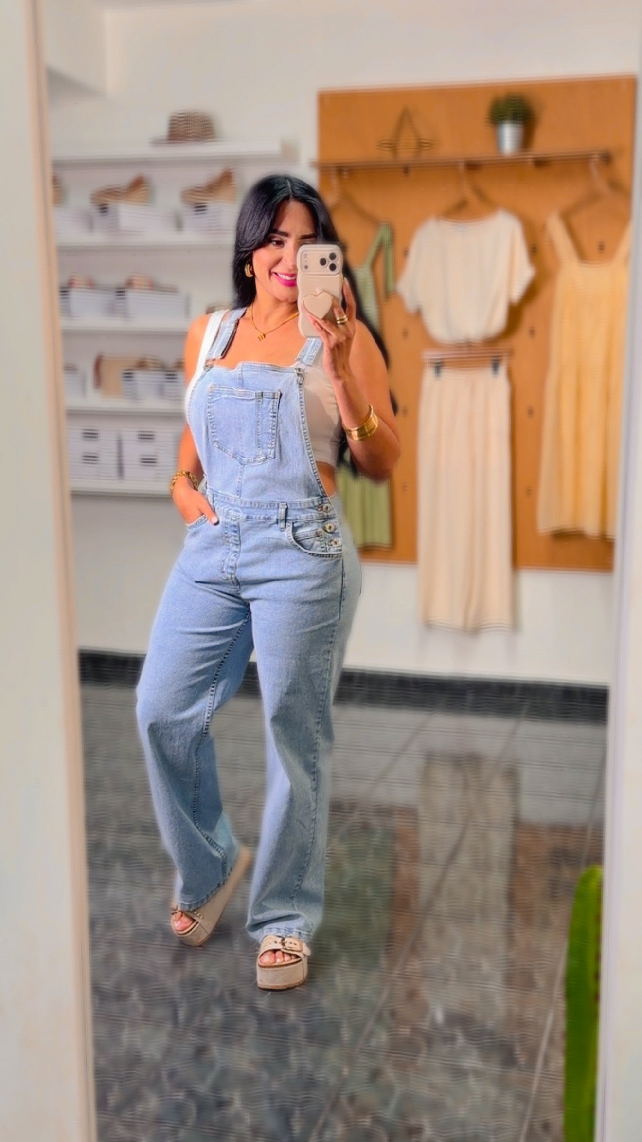 Spandex Denim Overall