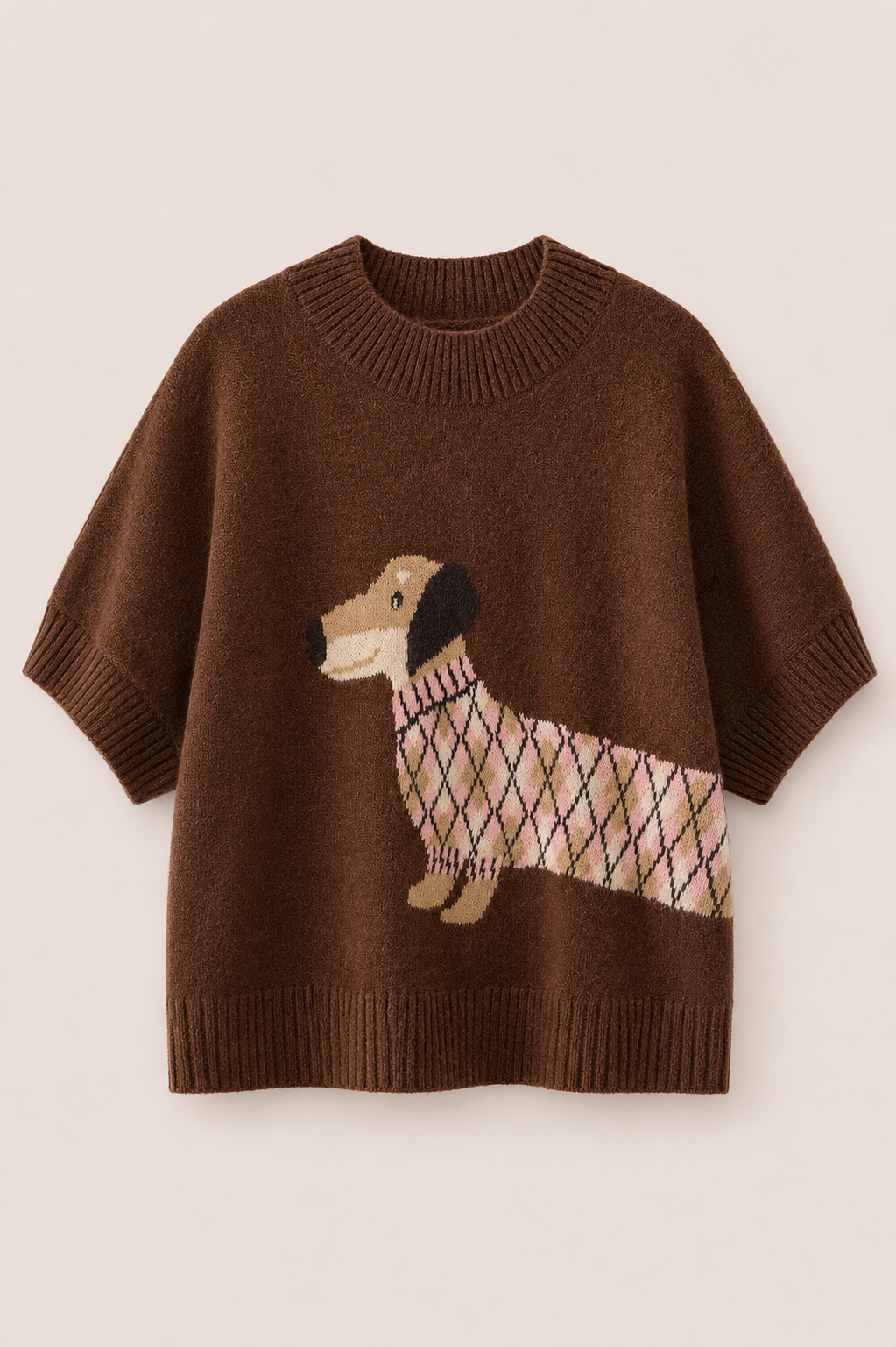 Doggy Short Sleeve Knit Top