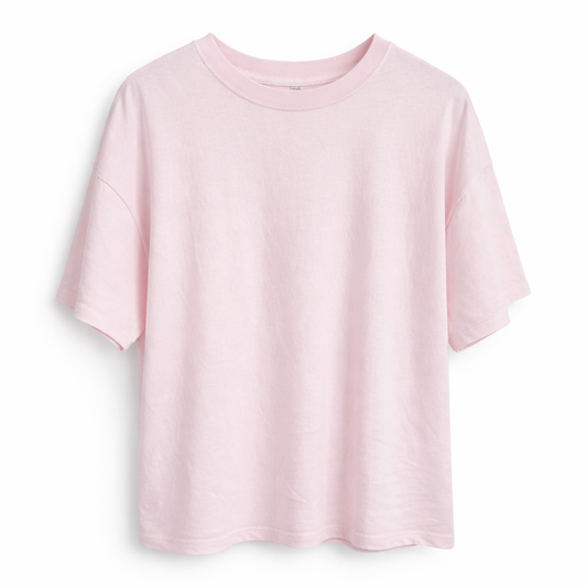 Soft Pink Oversized Mineral Wash T-Shirt